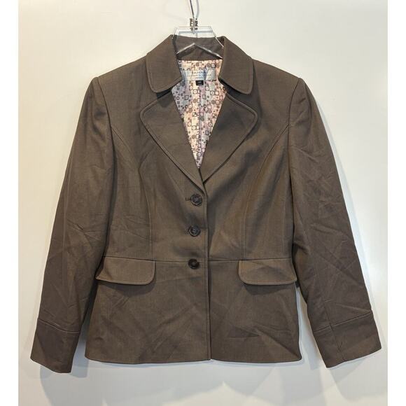 Tahari Women's‎ Brown Blazer Jacket Career Size 10P (J) - Picture 1 of 5